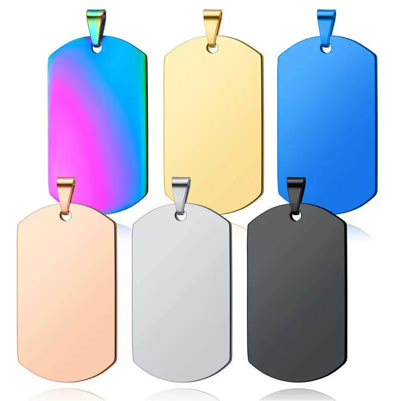 OEM tùy chỉnh Kẽm hợp kim men Epoxy kim loại Dog Tag Mặt dây chuyền vòng cổ ID dogtags Dog thẻ cho khắc với chuỗi