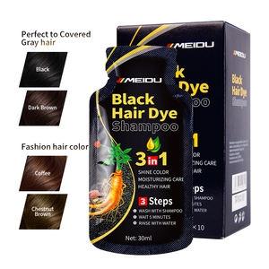 Meidu Venta Caliente Negro Tinte PARA EL Cabello Champú Venta al Por Mayor Extracto de Hierbas Naturales 3 en 1 Uso Doméstico Color Negro Tinte PARA EL Cabello Champú - Product Image 5
