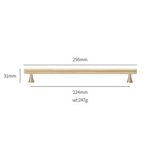 Manijas Modernas de Latón Macizo para Gabinetes, en Oro, Negro, Café Antiguo y Latón Antiguo, para Gabinetes de Cocina - Product Image 3