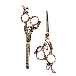 Imported Fancy Handle Professional <b>Barber</b> Scissors 6 Inch Stainless Steel Sharp <b>Blade</b> Hairdressing Salon Scissors - Product Image 2