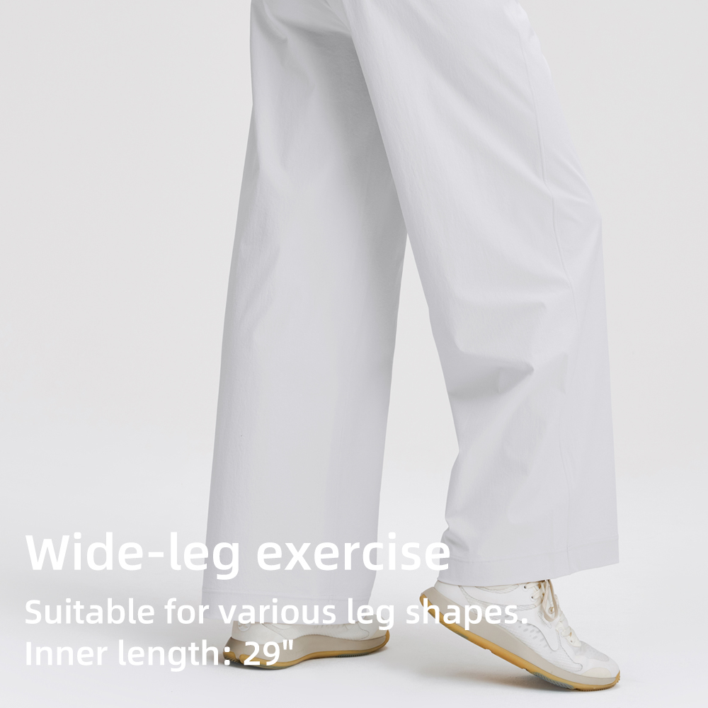 High Waist Women's Sports Pants Slimming Running Loose Casual Pants Quick-Dry Breathable Yoga Fitness Straight Wide-Leg Pants