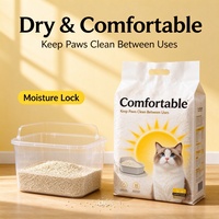 Litière pour chat au tofu, testée au pH doux, respectueuse de la peau, sans toxines, désodorisation longue durée, sans poussière