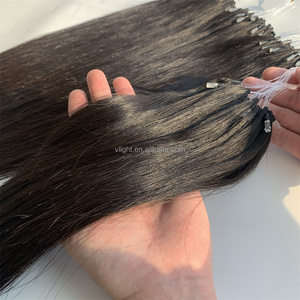 Ultima invenzione V Light H6 piuma capelli 100% capelli umani 20 pollici colore <span class=keywords><strong>naturale</strong></span> invisibile fi2 punta piuma capelli - Product Image 3