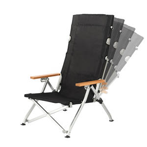 Chaises de plage pliables de petite taille pour le camping, dossier réglable, chaise longue relaxante d'extérieur avec accoudoirs - Product Image 2