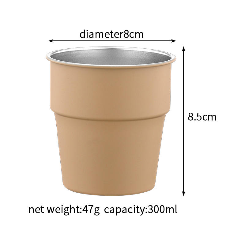 304 Stainless Steel Camping Cup (Khaki)