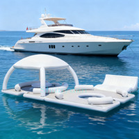 Île flottante gonflable de haute qualité SHUNYUAN, plateforme de tente gonflable en PVC, dôme de loisirs, quai pour yacht