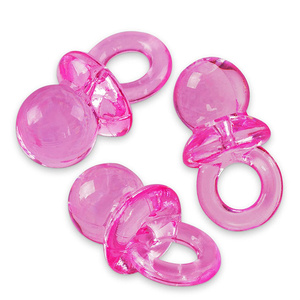 Mini chupete azul rosa, chupetes acrílicos, chupetes de plástico de cristal, confeti disperso para decoraciones de fiesta de Baby Shower - Product Image 5