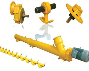 Transportador de tornillo de cemento sin eje de arena vertical en espiral con tolva Flex Auger - Product Image 3