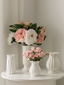 Ensemble de vases à fleurs artificielles, vase à fleurs en céramique de style INS, vases décoratifs pour la maison, centre de table de mariage - Product Image 3