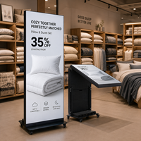 Display Digitale per Negozi di Biancheria da Letto, Insegna LED Bifacciale Mobile da Terra per Pubblicità in Negozi al Dettaglio