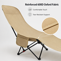 Chaise lune pliable réglable à 4 positions avec repose-jambes, chaise inclinable portable épaissie pour le camping, les loisirs en extérieur et la sieste