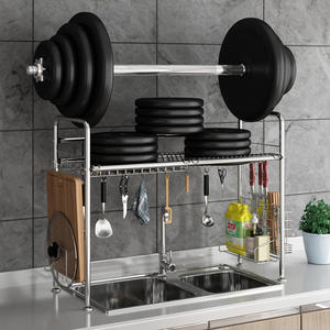 ชั้นวางจานสแตนเลส 2 ชั้น ขนาด L อเนกประสงค์ สำหรับจัดเก็บในครัว - Product Image 4