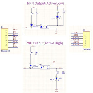 Módulo Convertidor de Nivel Lógico Digital OP71A04 3.3V 5V 12V 24V, Módulo GPIO con Aislamiento Óptico, PNP/NPN a NPN, Interruptor DI-DO de 10Khz - Product Image 2
