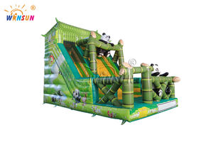 パンダをテーマにしたインフレータブルドライスライドプレイソリューション耐久性のある安全かつセットアップしやすいカスタムサイズ屋内/屋外レンタル - Product Image 5