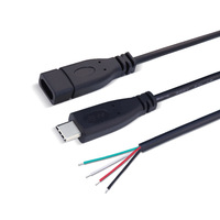 Câble USB Type C mâle-femelle à extrémité ouverte personnalisé OEM 2 4 fils