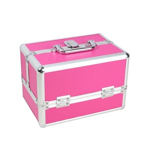 Estuche de <span class=keywords><strong>Maquillaje</strong></span> Profesional de Aluminio, Maletín de Cosméticos para Artistas, Bolsa de Viaje, Maleta de Belleza para Uñas con Gran Capacidad de Almacenamiento - Product Image 1