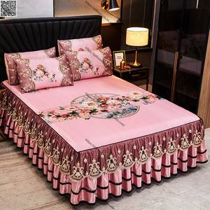 Juego de Ropa de Cama Nórdica con Falda de Cama con Estampado de Volantes, Cubrecolchón Acolchado, Funda de Salón, Sábanas Ajustables, <span class=keywords><strong>Colchas</strong></span> - Product Image 6