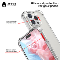 ATB pour iPhone 17 populaire TPU PC étui de téléphone magnétique transparent pour iPhone 17 Pro Max 17 Air 16 15 Pro Max mode housse antichoc