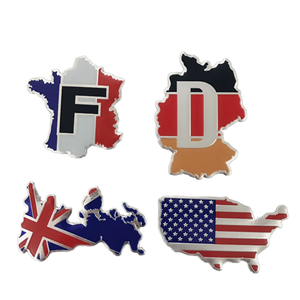 Autocollant de voiture personnalisé en métal et ABS, logo sportif, étanche, <span class=keywords><strong>carte</strong></span> du monde (États-Unis, Allemagne, Royaume-Uni, <span class=keywords><strong>France</strong></span>), drapeau, emblème de carrosserie, style automobile - Product Image 4