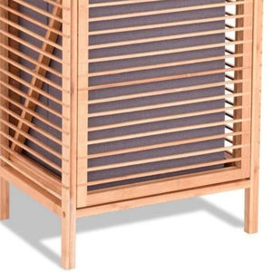 Cesto de ropa suja, directo de fábrica, contenedor de almacenamiento de ropa, cesto de lavandería de madera plegable, clasificadores, cesta de lavandería de bambú con estante - Product Image 5