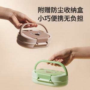 Silicone Baby <b>Bottle</b> <b>Brush</b> Set With Drainer And Storage Green Portable Cleaning Tool For Infant Feeding <b>Bottles</b> - Product Image 2