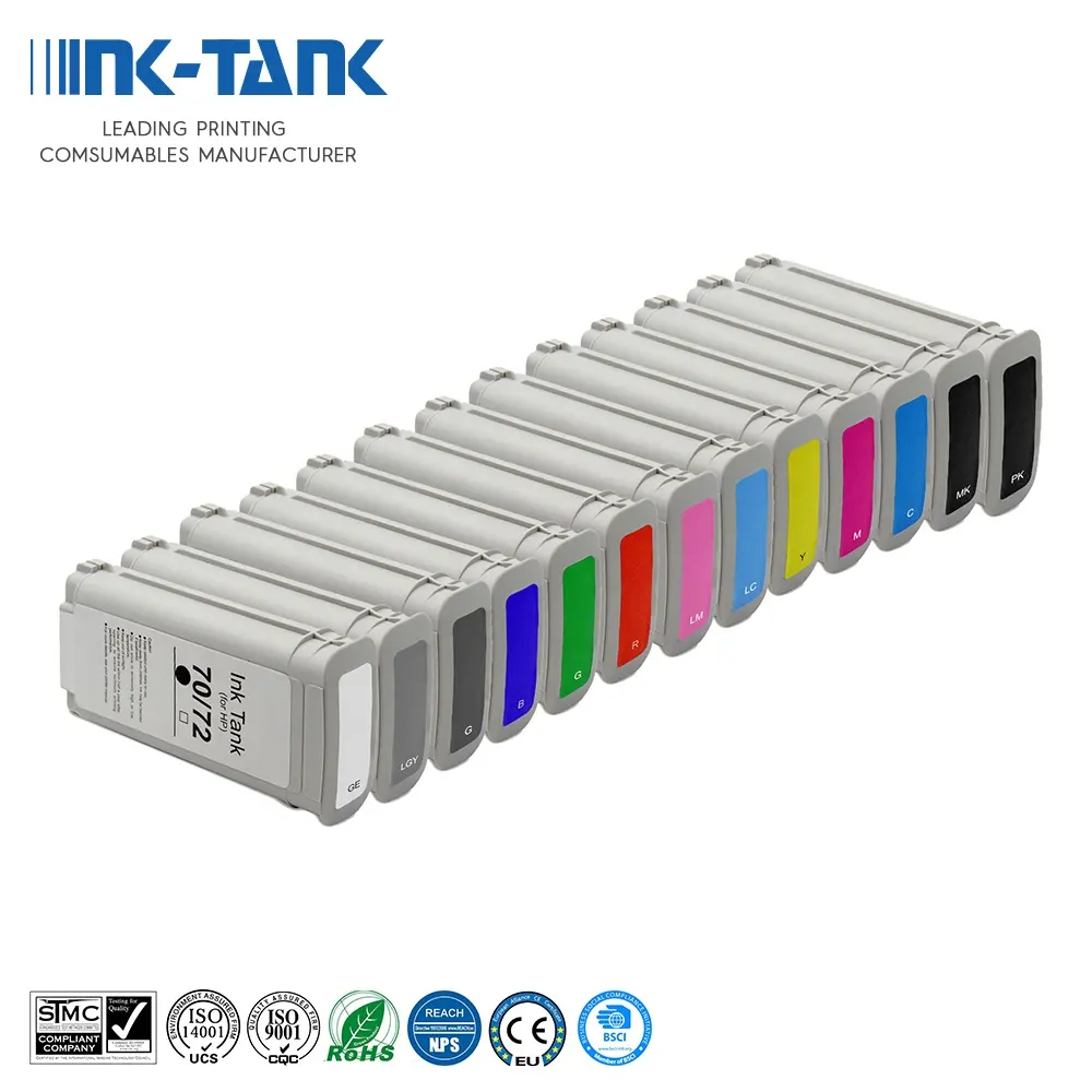 INK-TANK 70 Premium-kompatible Farb-Inkjet-Tinten <span class=keywords><strong>patrone</strong></span> für HP70 für HP Design Jet Z3100 Z3200-Drucker
