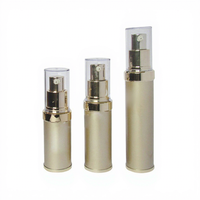 Flacon pompe airless en plastique ABS chromé de haute qualité 15ml/20ml/30ml pour lotion, soin de la peau, shampoing, emballage, sérigraphie, thermoscellage