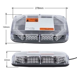 ไฟฉุกเฉินแบบแท่งขนาดเล็ก SAE J845 คลาส 1 สำหรับยานพาหนะ ไฟเตือน LED สีเหลืองอำพันแบบแม่เหล็กสำหรับรถบรรทุกและรถกู้ภัยสำหรับงานหนัก - Product Image 2