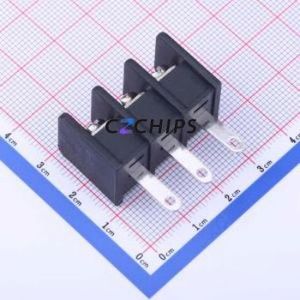 DBT30H-9.5-3P-BK-P Barrier Terminal Block Through hole Component (THT),P=9.5mm Connector Two Sides 9.5mm 1x3P Straight Pin - Product Image 1