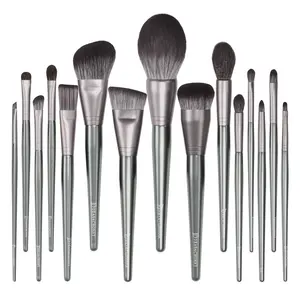 2024 High Quality Natural Hair Goat Hair Synthetic Custom Logo 15pcs Luxury Cosmetic Professional Private Label Makeup Brush Set