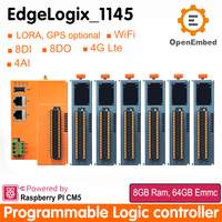 OpenEmbed EdgeLogix-1145 PLC PAC Pengontrol Khusus Gateway IOT 4G Seluler RS485 WIFI GPS Pengontrol Kontrol Terprogram