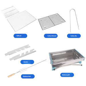 Barbecue portable pliable d'extérieur avec cadre en fer rotatif <span class=keywords><strong>pour</strong></span> charbon <span class=keywords><strong>de</strong></span> <span class=keywords><strong>bois</strong></span> et <span class=keywords><strong>bois</strong></span>, 32,5x57CM, <span class=keywords><strong>kit</strong></span> <span class=keywords><strong>de</strong></span> rôtissoire <span class=keywords><strong>pour</strong></span> camping et usage domestique - Product Image 6