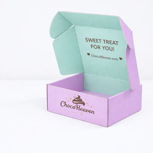 Empaque Personalizado de Chocolate para Marcas en Línea, Caja de Cartón Corrugado Tipo B/E, Fabricante de Cajas de Envío con Cierre Superior Troquelado - Product Image 1