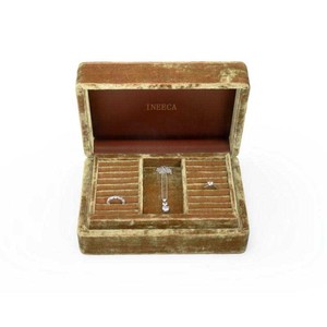 Kotak Perhiasan Beludru Hijau Tua Ukuran Besar untuk Perjalanan, Kemasan Set Perhiasan Kalung Gelang Anting Cincin, Kotak Penyimpanan Perhiasan - Product Image 5