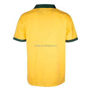 เสื้อฟุต<span class=keywords><strong>บอล</strong></span>โปโลสีเหลืองเสื้อฟุต<span class=keywords><strong>บอล</strong></span>แห้งเร็วระบายอากาศผ้าโพลีเอสเตอร์100% <span class=keywords><strong>คริสตัล</strong></span>วัง1991ย้อนยุค - Product Image 2