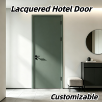 Porte en placage massif laqué 45 mm, peinture à base d'eau, résistante à l'humidité, insonorisée, pour appartement en immeuble de plusieurs étages