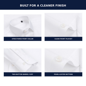 <span class=keywords><strong>Chemise</strong></span> habillée homme infroissable en coton 200S et soie de mûrier, manches longues, pour affaires et occasions formelles, OEM, marque privée, vente en gros - Product Image 4