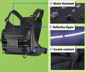 Échantillon gratuit Sac à bandoulière tactique portable Oxford camouflage unisexe Mode Camping Randonnée Sac de poitrine à bandoulière unique Polyester - Product Image 6