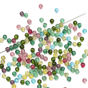 Cuentas redondas de imitación de turmalina con efecto craquelado, cuentas pequeñas sueltas para joyería DIY, accesorios para collares y pulseras - Product Image 4