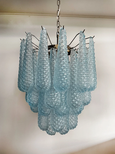 Lampadario <span class=keywords><strong>a</strong></span> <span class=keywords><strong>sospensione</strong></span> con petali di vetro Murano blu con Design in stile <span class=keywords><strong>Vintage</strong></span> italiano - Product Image 3
