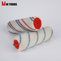 Pro Roller cat nilon Resin epoksi bebas serat, isi ulang rol cat nilon gaya Eropa tidur siang 3/8 inci 7 inci 10 inci