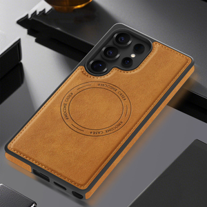Étui de téléphone portable magnétique de luxe en cuir à coutures rétro pour <span class=keywords><strong>Samsung</strong></span> Galaxy S25 Ultra S24 FE S25 Edge S23 étui en TPU - Product Image 5
