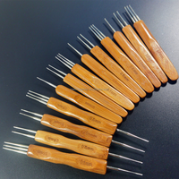 Aghi per Dreadlocks all'Ingrosso, 12 Aghi a 3 Punte, in Legno Naturale, Strumento per Intrecciare i Capelli