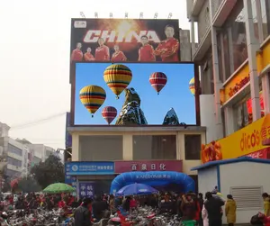 P8 al aire libre LED 2x3 propiedad completa Pantalla de calle comercial al aire libre hierro Led Video Wall IP65 pantalla Led para Centro Comercial 8 metros