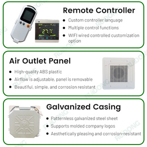 Sistema HVAC de Agua Fría, Unidad de <span class=keywords><strong>Aire</strong></span> <span class=keywords><strong>Acondicionado</strong></span> Tipo Cassette para Techo, Ventiloconvector de Techo - Product Image 4