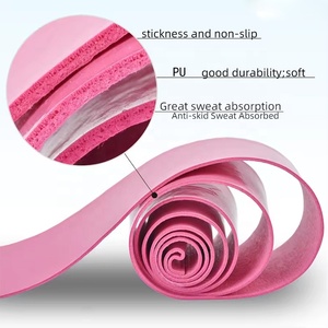 ด้ามจับกันลื่นสำหรับเทนนิสและแบดมินตันสินค้า PU สีขาวมีโลโก้ตามสั่งจากโรงงานส่งตรง - Product Image 2