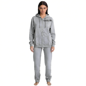 Set Felpa con Cappuccio Louis Luna per Donna H7021-5 H7023-5 M L XL 2XL Grigio Mélange Abbigliamento Sportivo Casual - Product Image 1
