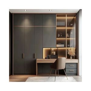 ตู้เสื้อผ้าไม้สำหรับห้องนอนประตูบานเลื่อนสไตล์โมเดิร์น - Product Image 1