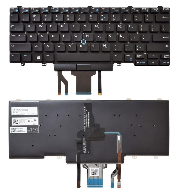 Backlit Keyboard Replacement Compatible for Dell Latitude E5450 E5470 E5480 E7450 P40G E7470 E7480 with Pointer US UK IT  Layout