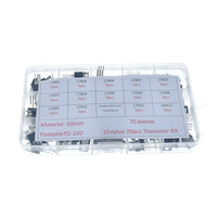 Tabung regulator tegangan tiga terminal TO-220, 70PCS 14 jenis kotak set L7805/7812/7905/7912/transistor LM317T